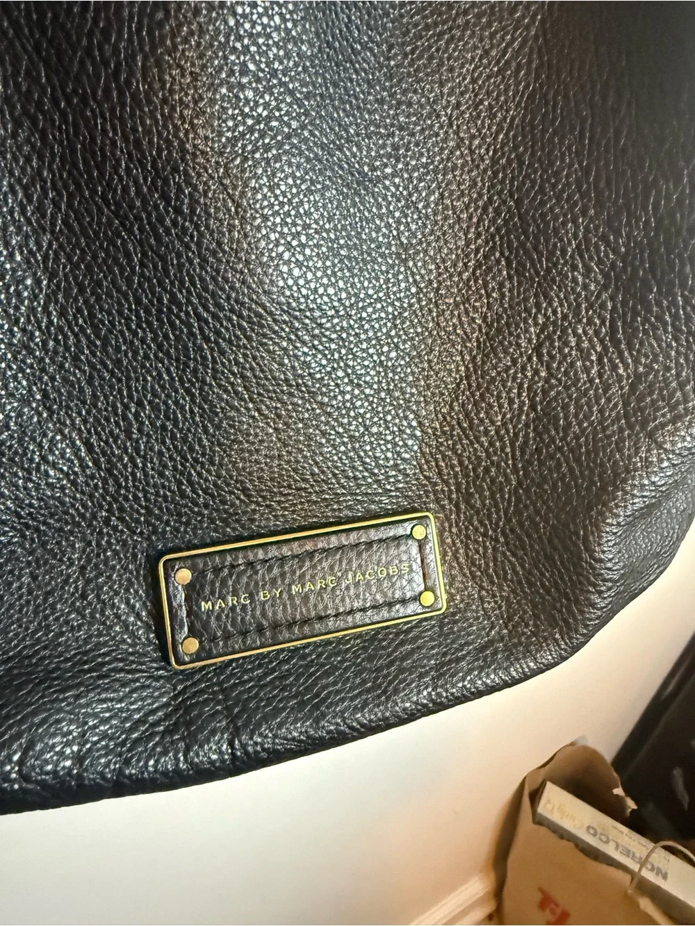 Marc by Marc Jacobs Black Pebbled Leather Hobo Bag